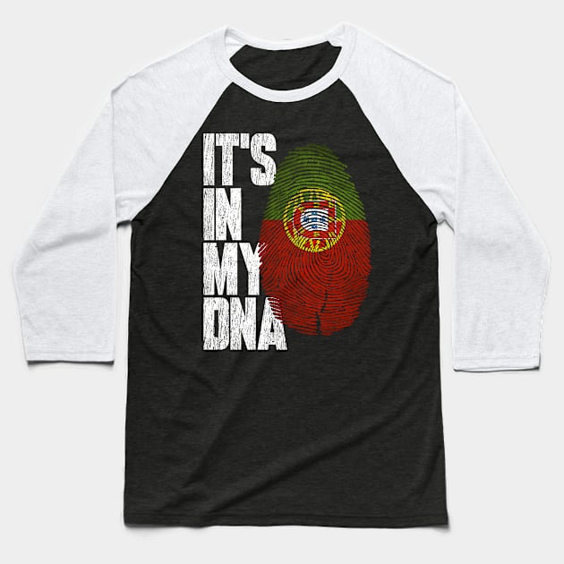 It's In My DNA Portuguese Shirt Proud Hispanic Gift Portugal Flag Baseball T-Shirt by heart teeshirt